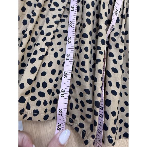 J Crew Ruffled Tiered Popover Dress Leopard Dot Size Small 2302 - Picture 10 of 10